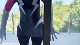 Gwen Stacy Enjoys Butt Screwing. College Gal Anal Masturbates to Memories of Anal Sex - Cosplay