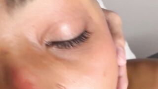 POV SLOPPIEST TEARY EYE GAGGING ORAL-JOB MIXED LIGHT SKIN BLACK - EROTIC VENTURES