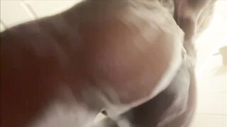 Tiny Black Teen Groans to Backshots