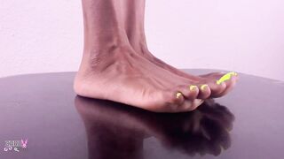 Hot syrup leaking all over my feet