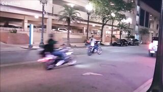 two fascinating ladies screw a dude on the balcony and get their faces overspread in cum