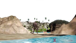 Hawt sex on the beach! Large ebony dude fucks a excited black on the'sland