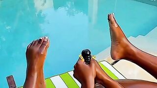 Publicly Screwing myself at the poolside whiles everybody watches