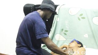 Banging cutie white cutie with blue eyeglasses