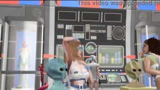 Black 3some with ebony spacebabes