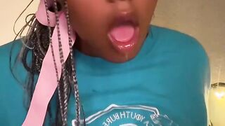 See cum and drool whilst having my lovesense toy in!