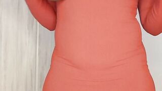 Excited Afro Cutie Strips After Work