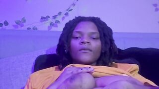 Your Dude Home gal playing with her twat but just for u dad !!! (LARGE MELONS)