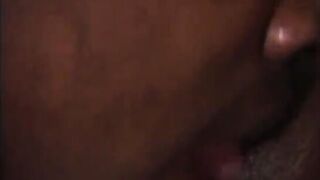 Outstanding ebony chick masturbates then takes lengthy black shlong in her twat