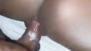 Large ebony schlong hammering an black