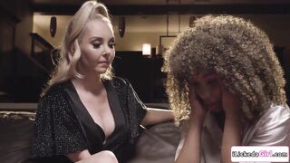 iLickedaGirl.com - An black chick is having her 1st time with a woman.The mother i'd like to fuck gets her bare.That babe facesits the golden-haired cougar then licks her unshaved vagina in return.