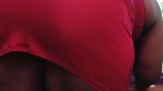 mother I'd like to fuck cleaning in constricted red suit