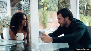 Stud vagina licking then banging his black brunette hair ally