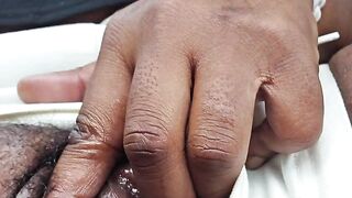 big beautiful woman plays with corpulent moist cunt