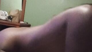 SUPER HOT TINY BLACK RIDING MY BBC!