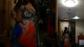 mother I'd like to fuck Ebony Hirsute Black big beautiful woman Disrobe Tease Large Booty Sex-toy Thick Hips - Cami Creams Cruise Episodes Part 1