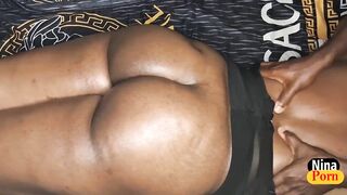 Black large Butt Oil And Twat Bang