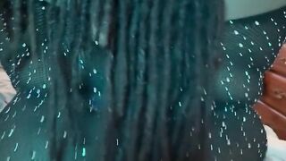 Amateur homemade Black riding coworkers ramrod