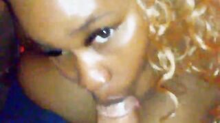 Real Black big beautiful woman Casting Bed Oral pleasure