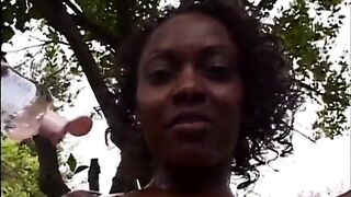 Black playgirl Butterfly screech without enjoyment whilst ebony guy permeates her from the back