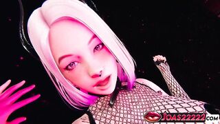 Hot Golden-haired Luanna Vicktoria in SADOMASOCHISM Dress: Rule34 Animation with Moist Snatch Fingering in Club Scene, Anal Dildo Stimulation, and Desk Rug munch with Squirt