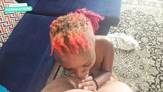 Creampie in a large breasts black teen (part two)