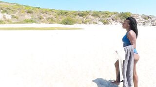 Golden Sands -Secret Glances. ,Large booty Black Hotwife gets drilled at the beach at first glance