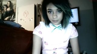 Young Ebony Girl Shy Tease to Full Nude