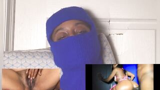 Reaction squirt black soaked eye rolling climax