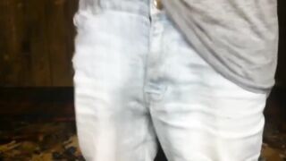 ZIPPED OUT MY TROUSER JUST TO JACK OFF MY KNOB