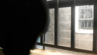 NEARLY CAUGHT BY NEIGHBORS STROKING THROUGHOUT THE WINDOW