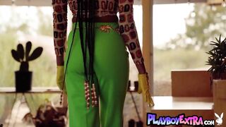 Beautiful newcomer black teen Nyla Waldorf discloses her shaggy darksome snatch