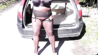 Hot Talking Black big beautiful woman Being Filmed At Her Local Dogging Website