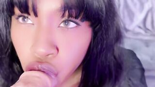 Hot POV sloppy oral-sex with countdown to facial spunk fountain