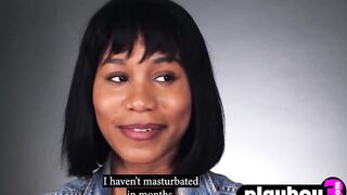 Large booty ebony hottie showed sexy bare body and mother I'd like to fuck enjoyed masturbation and finger screwing