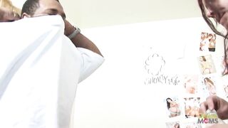 Hawt redhead with tattoos groans in enjoyment during the time that her constricted twat is permeated by a man with a large ebony rod. In advance of that guy cums on her dark hole in doggy, that guy fingers her butt during the time that her twat is plowed