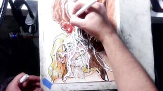 "When Life Gives U Lemon Balls" Erotic Spunk flow Art Drawing BBC Golden-haired Teen Interracial Cum