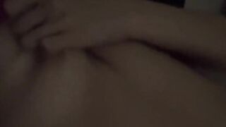 Aggressivly rubbing, pulling on my tittes