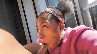 Sucking Rod on the balcony another time