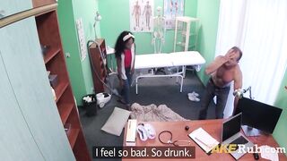 Breasty Black Walks In On Stripped Doctor Resting In His Clinic