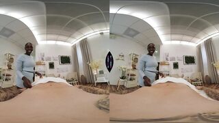 Ebony Black Cutie Gives Afro Massage - Concupiscent Nasty Zaawaadi Pleased Ending Sex VR 360 Porn