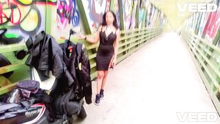 OUTSIDE THE TOWN EXHIBITION Bike Trail Public Pair Play Around Cosplay Undressed Queen