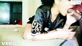 Female In FOOTBALL JERSEY T SHIRT Gagging Oral-sex Deepthroat Slurping and Spitting On The MASSIVE SCHLONG Neighbour