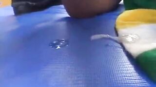 Lustful ebony black hotty screw hard by stepbrother