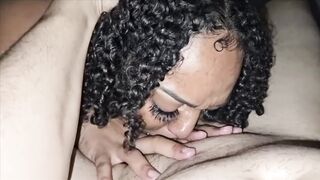 HOT THICK BLACK GIVES THE MOST EXCELLENT HEAD EVER!! SEE ME MAKE HER SQUIRT AND FILL HER TWAT WITH CUM!