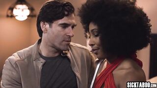 Tiny titties black cheater Olivia Jay banged her large shlong lover Ken Feels