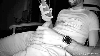 Adam Jaxx Cums Hard on His Balcony At Night! HD Night Vision