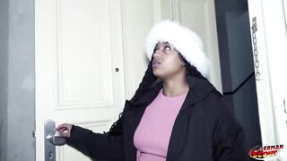 GERMAN SCOUT - No jo-bag Anal Sex at Pick Up Casting for Ebony Cutie Vicky Menage