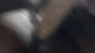 Thick Ebony Black cums on sex tool - Chai Love