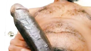 Mr Showtime69 strokes his Large Nice-looking Ebony Jock